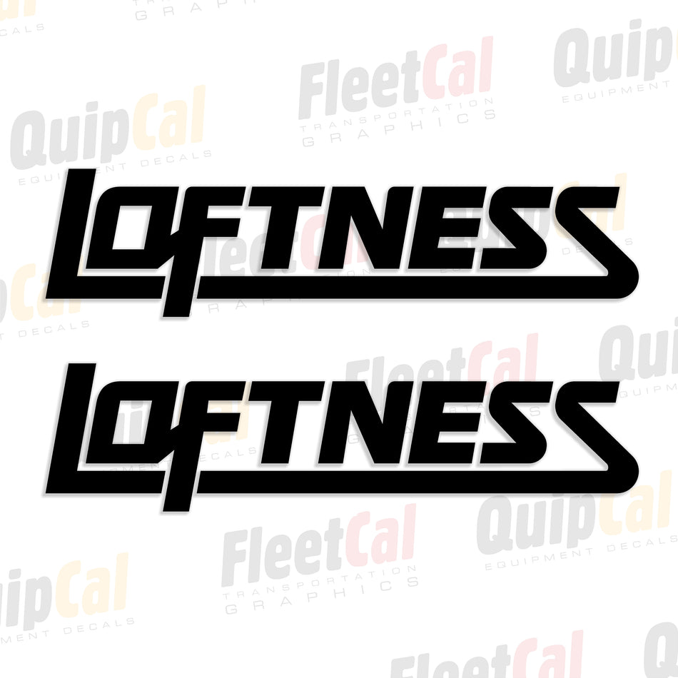 Loftness Early Model Decals (1 PAIR - Black)