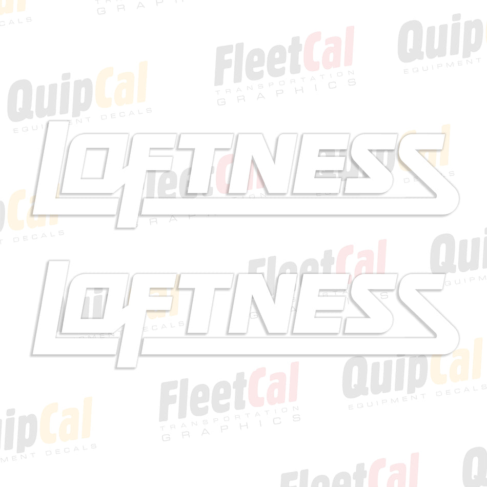Loftness Early Model Decals (1 PAIR - White)