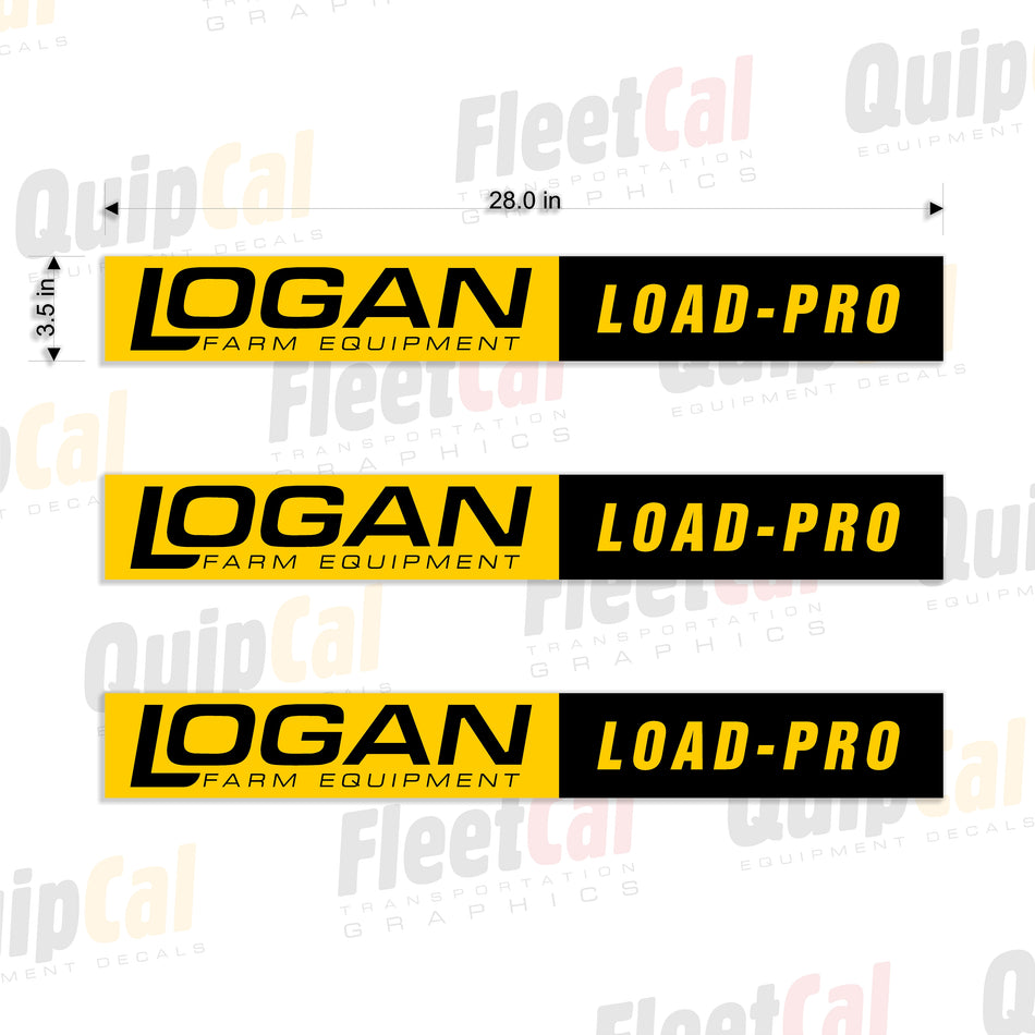 Logan Load-Pro - Live Bottom Early Model Truck Body Decals (QTY 3)