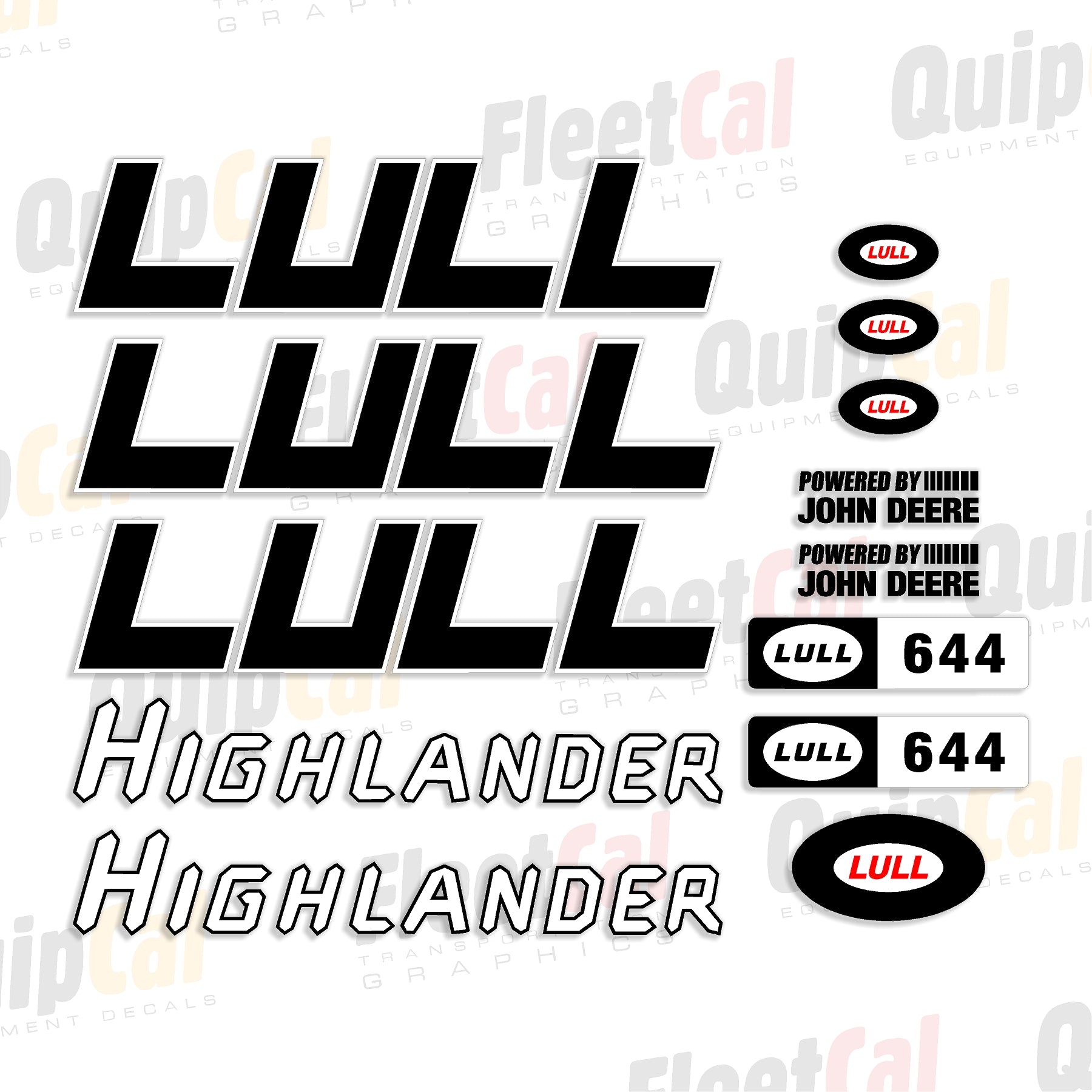 Lull 644 Highlander Telehandler Marking Decal Set – Truck and Equipment ...
