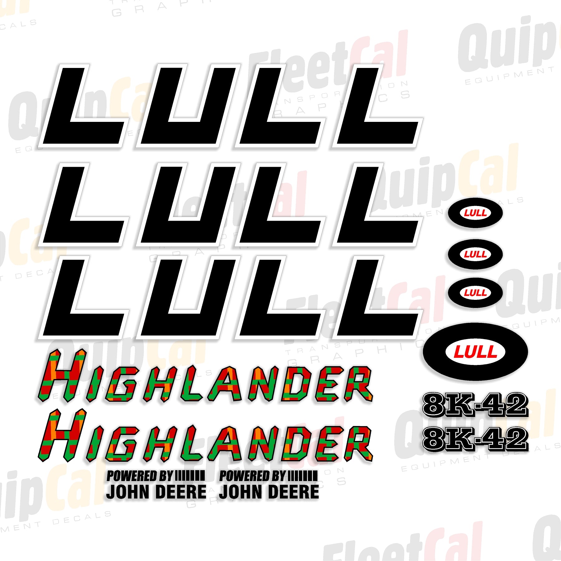 Lull 8K-42 Highlander Telehandler Marking Decal Set – Truck and ...