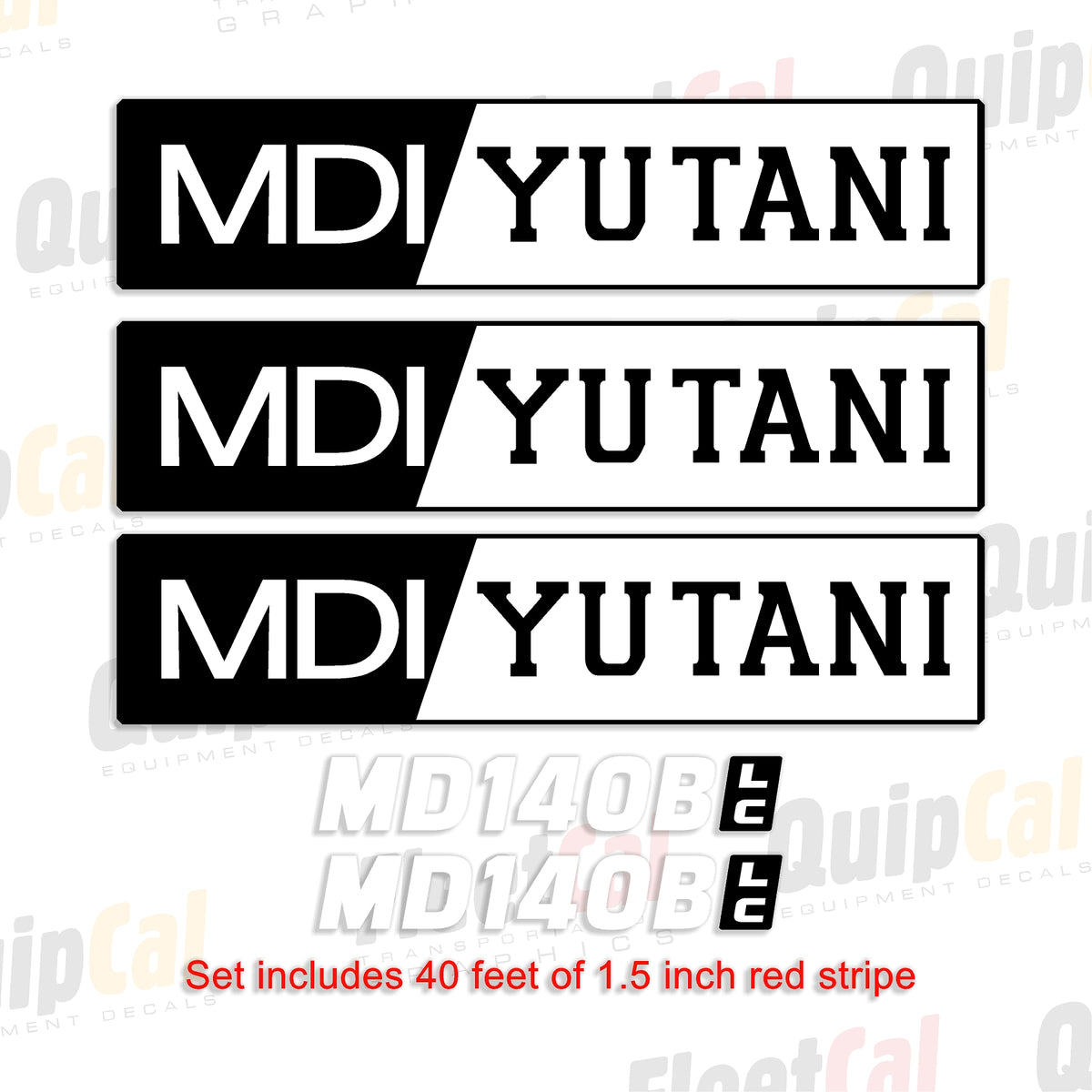 MDI Yutani Excavator Decal Set