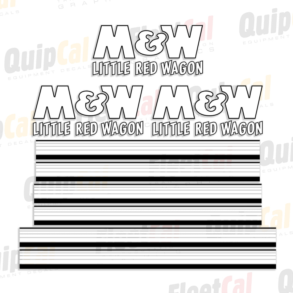 M&W Grain Cart Decal Set (Red Wagon)