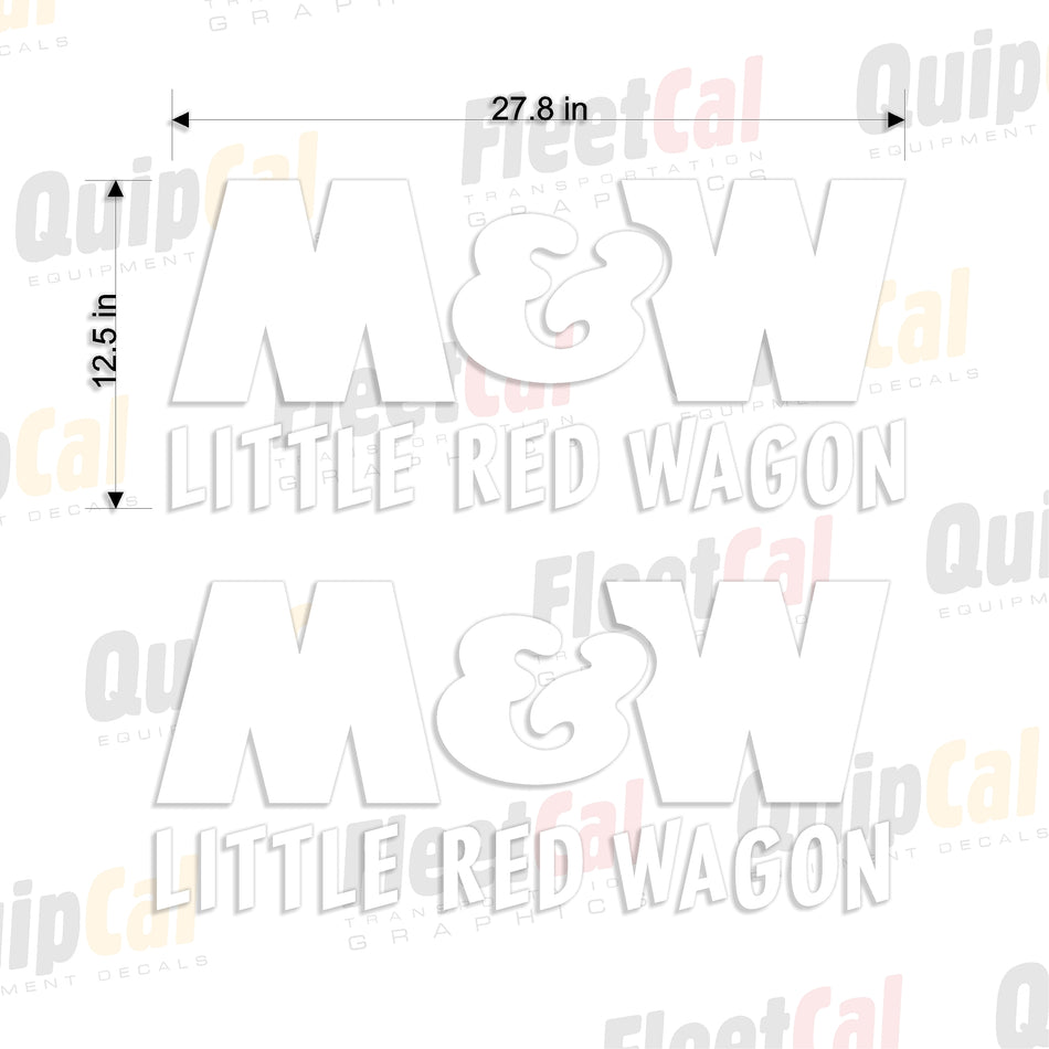 M&W Gravity Wagon Decals