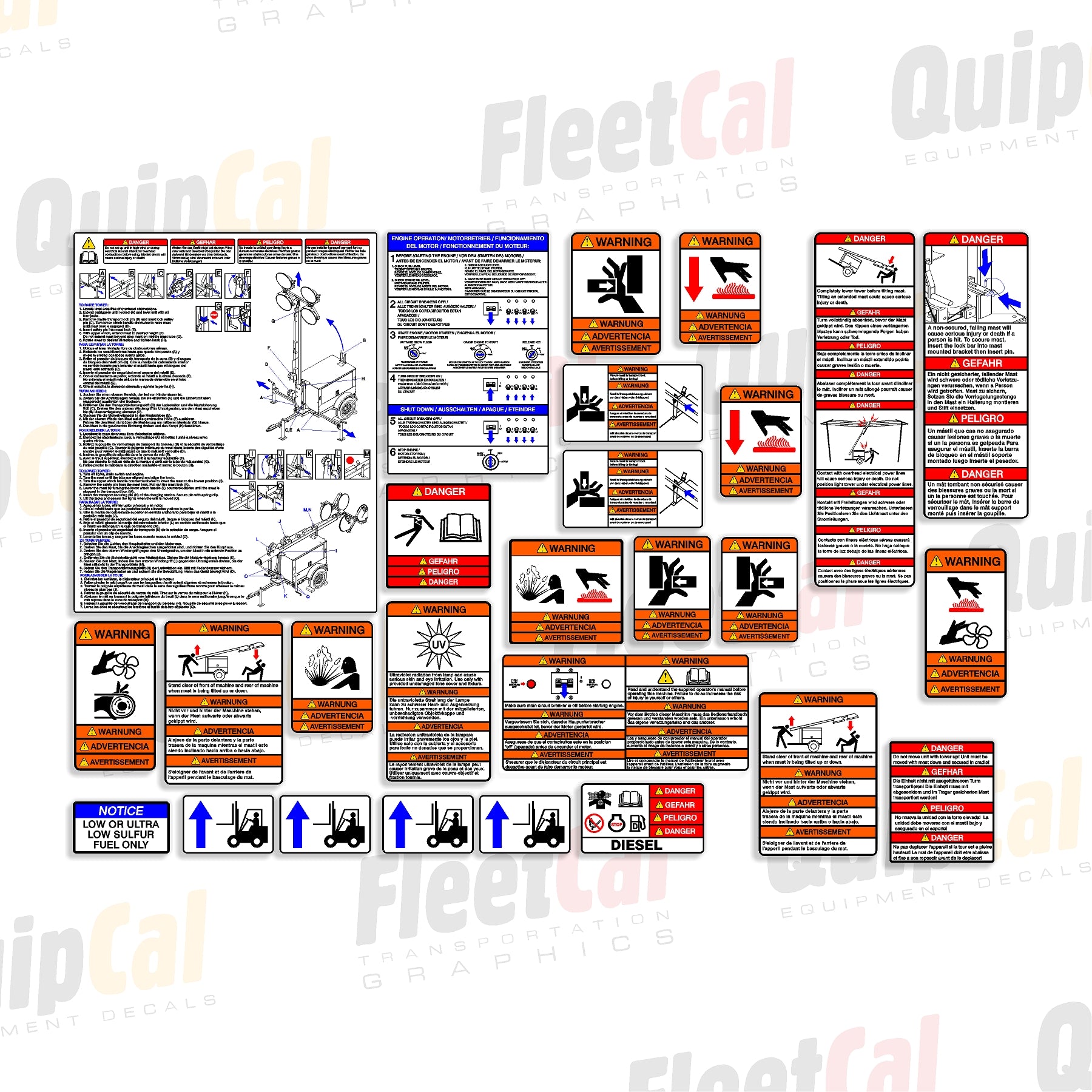 Magnum Light Tower Decals