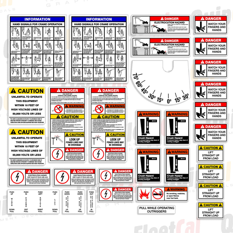 Machine Control Decals Equipment Safety Decals – Truck and Equipment Decals