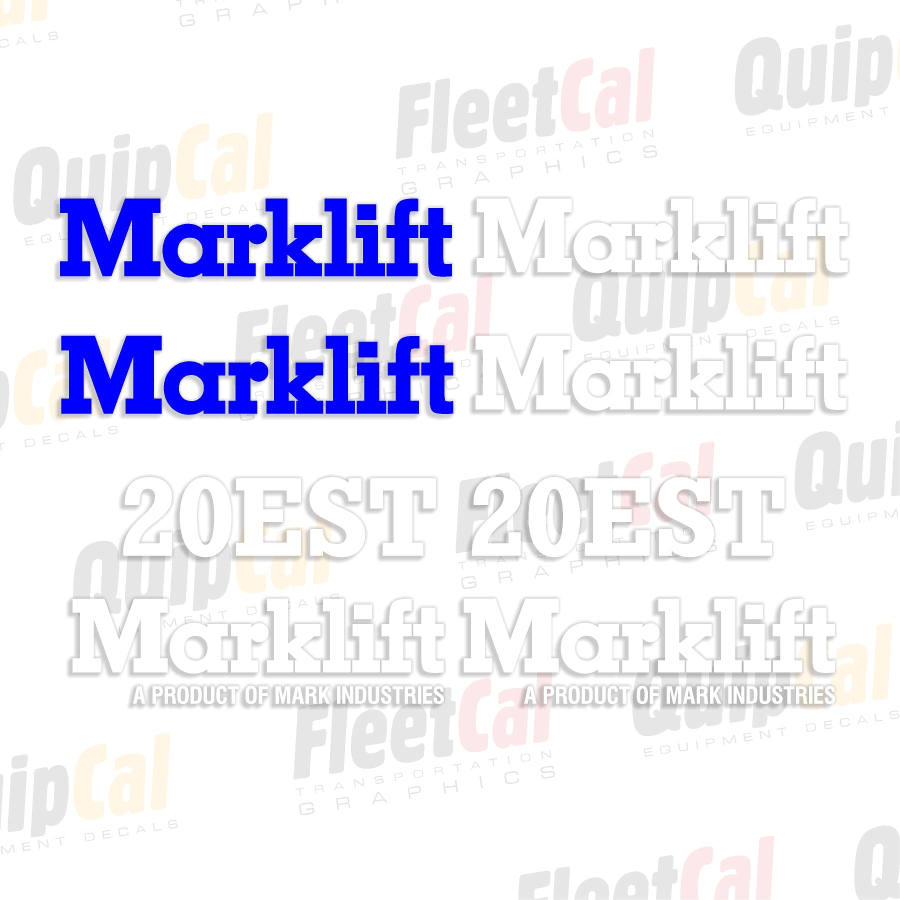 Marklift 20EST Scissor Lift Decal Set – Truck and Equipment Decals