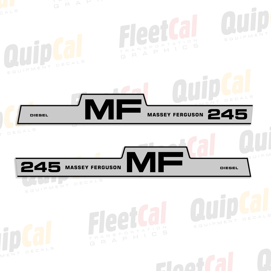 Massey Ferguson 245 Tractor Hood Decal Set