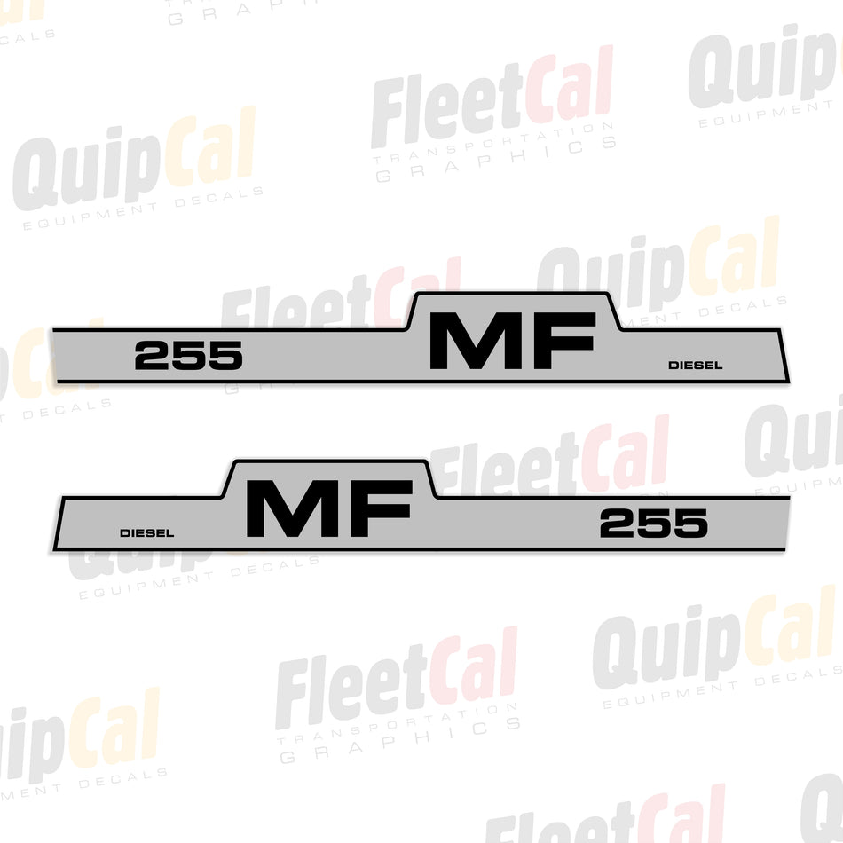 Massey Ferguson 255 Tractor Hood Decal Set