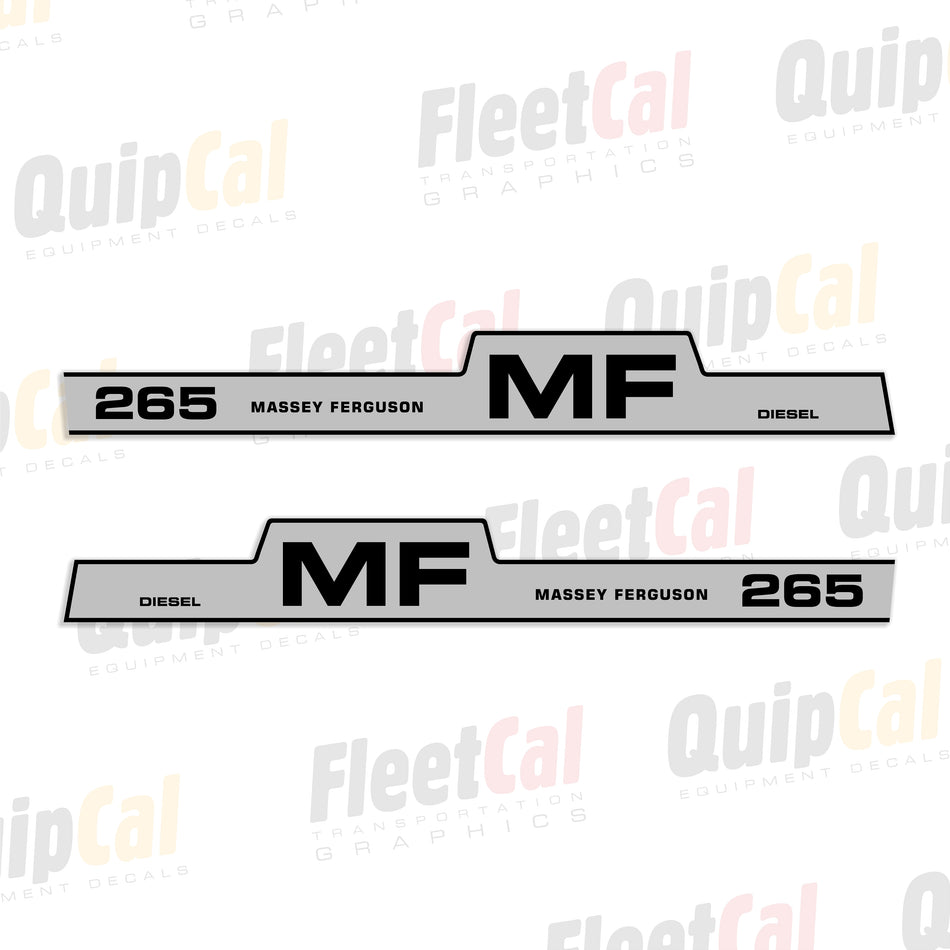 Massey Ferguson 265 Early Model Tractor Hood Decal Set