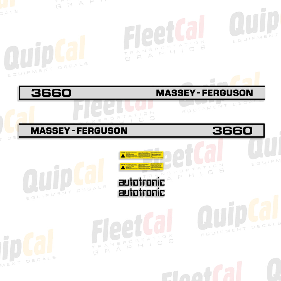 Massey Ferguson 3660 Autotronic Tractor Decal Set