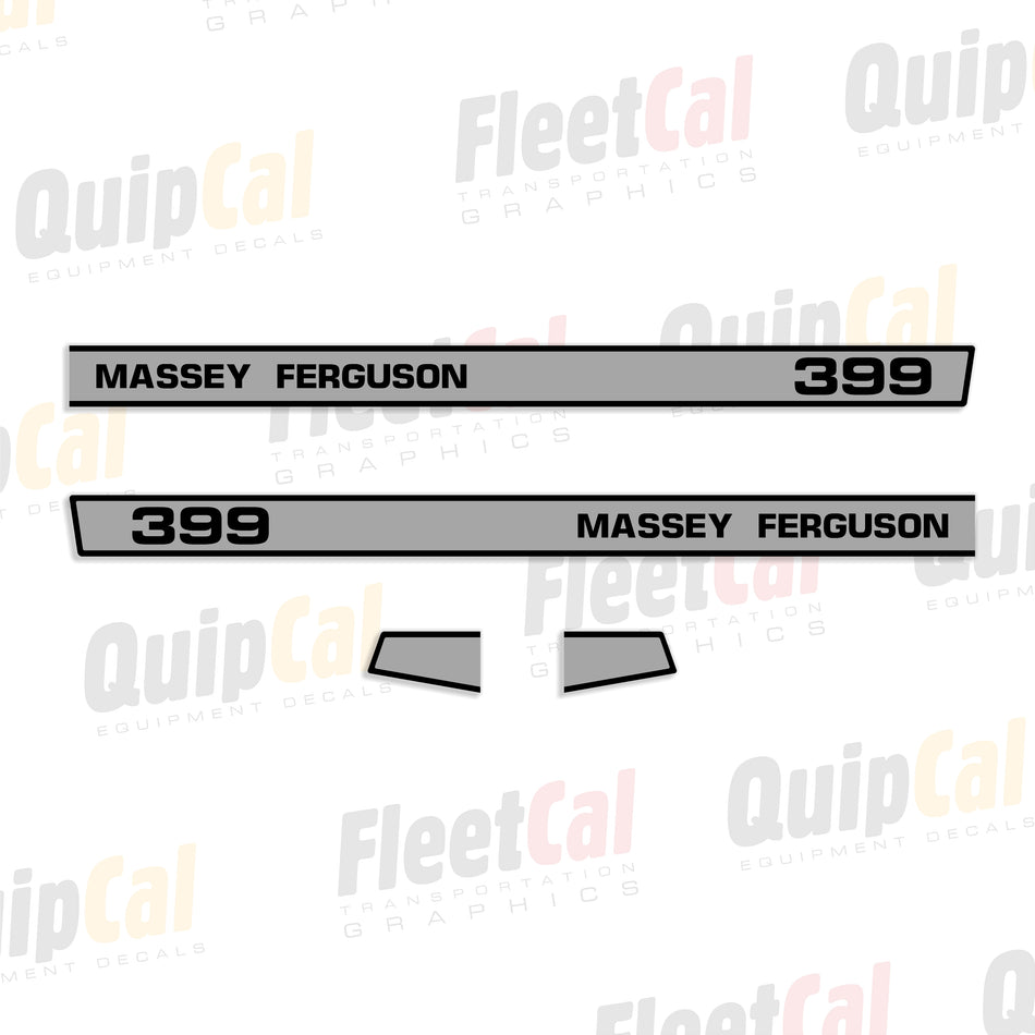 Massey Ferguson 399 Tractor Hood Open Cab Model Decal Set
