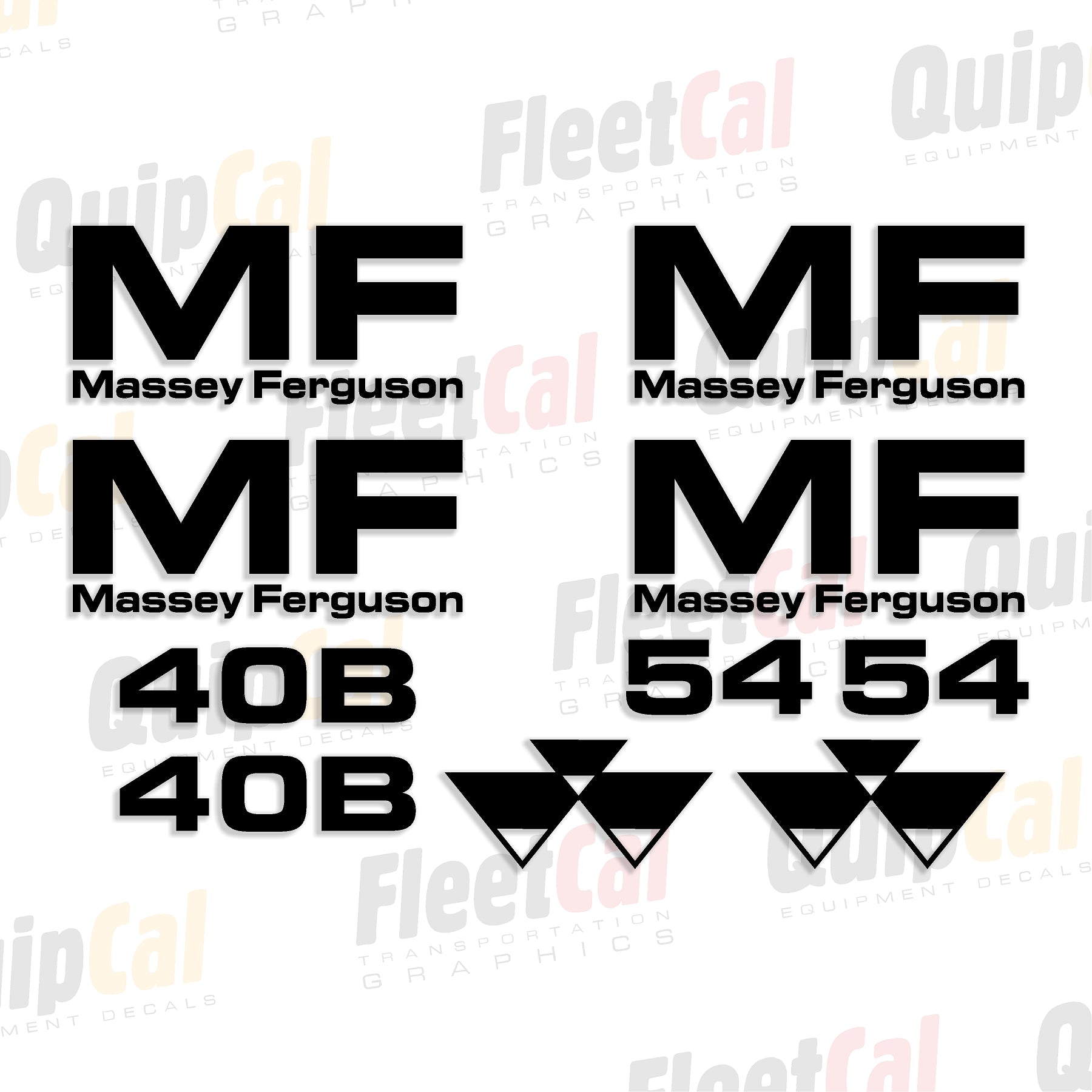 Massey Ferguson 40B Industrial Loader Backhoe Marking Decal Set – Truck ...