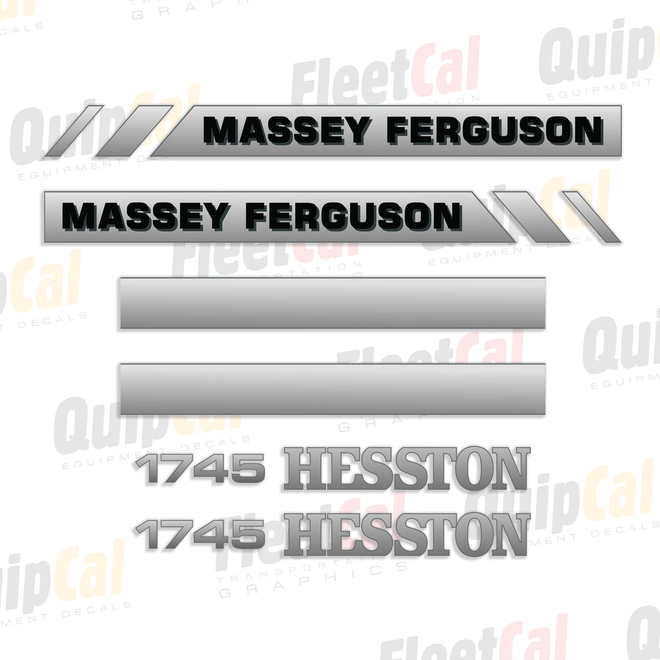 Massey Ferguson Hesston 1745 Round Baler Decal Set
