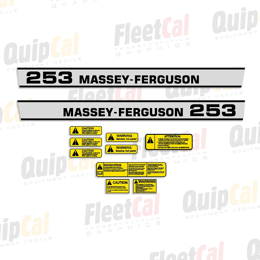 Ferguson Decals Massey Ferguson 253 Tractor Marking Decal Set – Truck and Equipment Decals