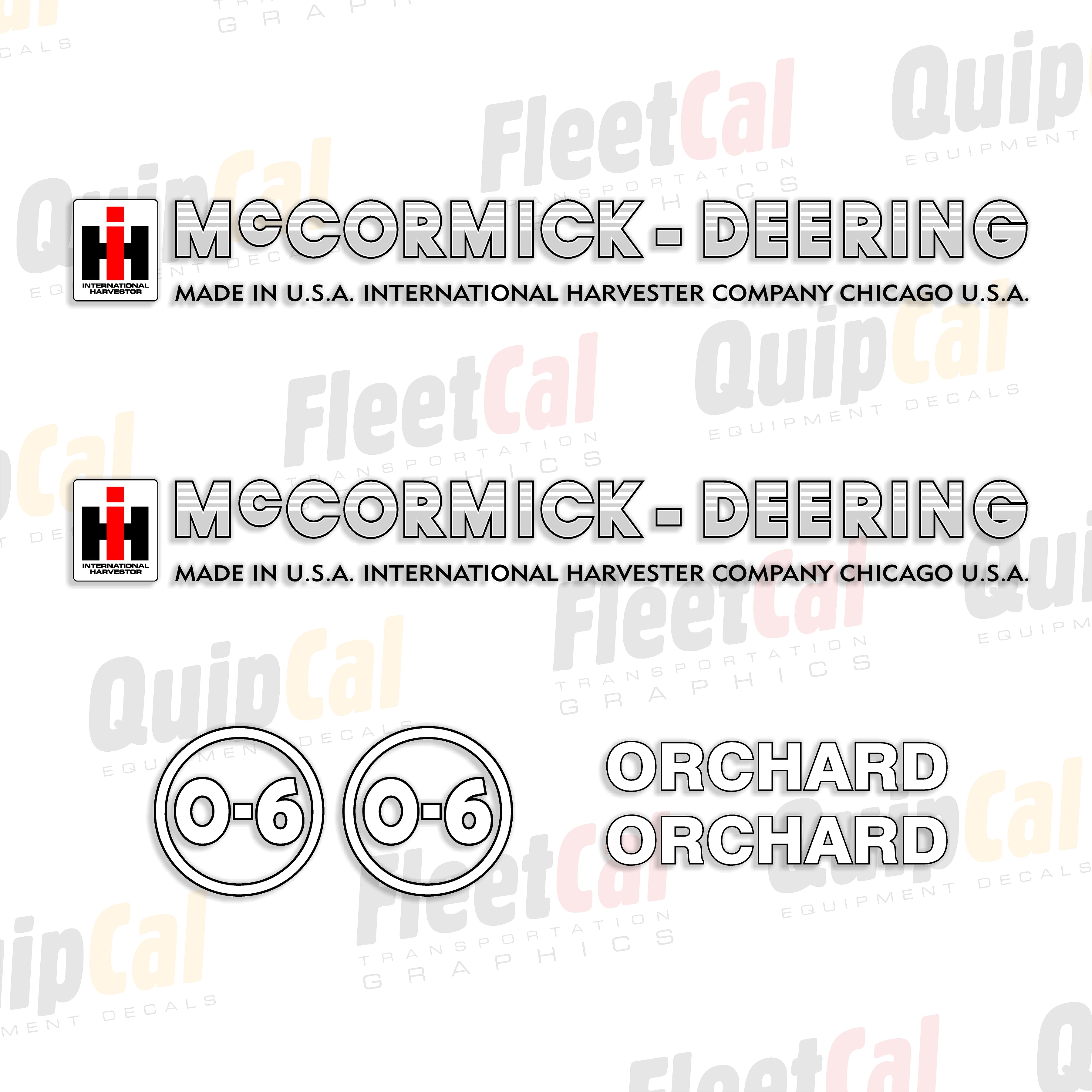 McCormick Deering Tractor Decals
