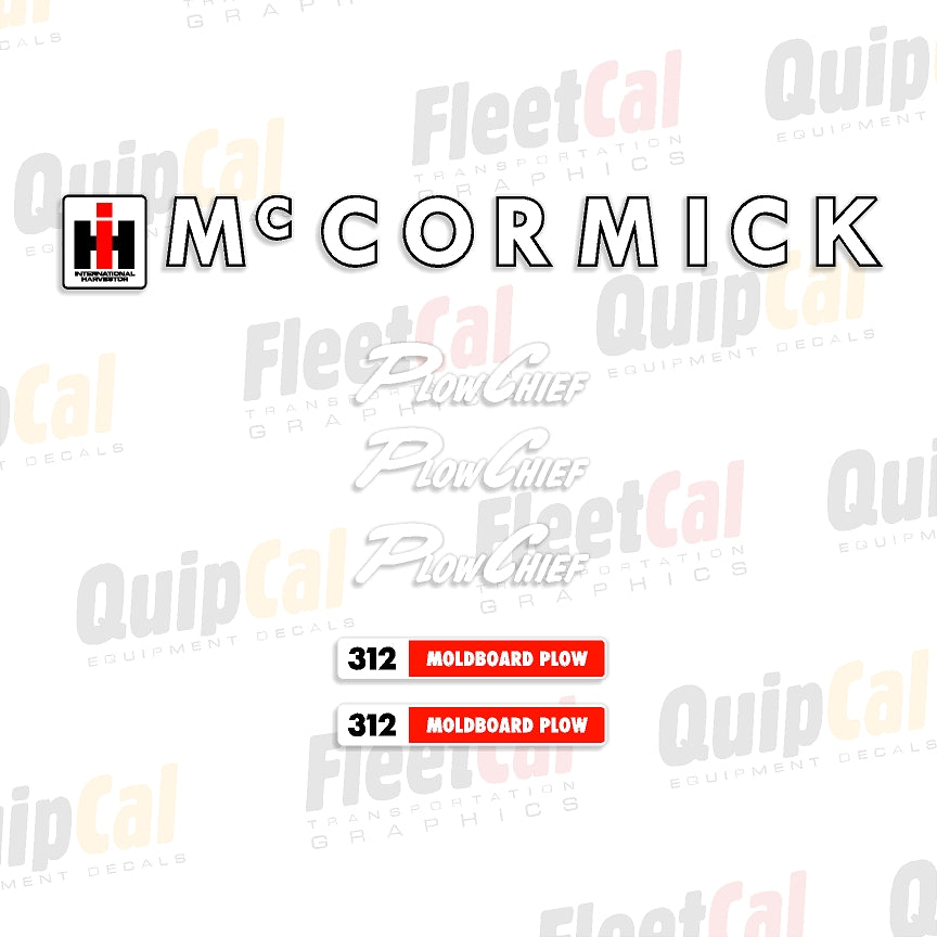 McCormick International Plow Decals