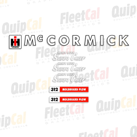 McCormick International Plow Decals