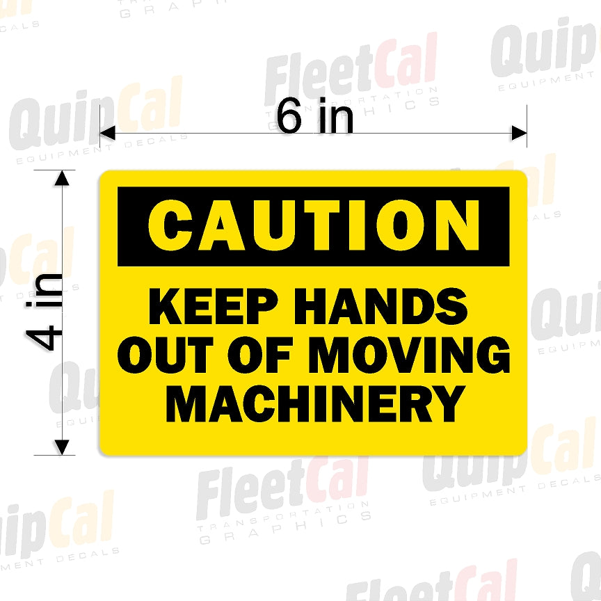 Keep Hands Out Safety Decals (QTY 10)