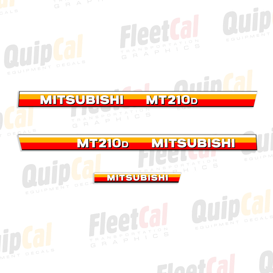Mitsubishi MT210D Tractor Hood Decal Set