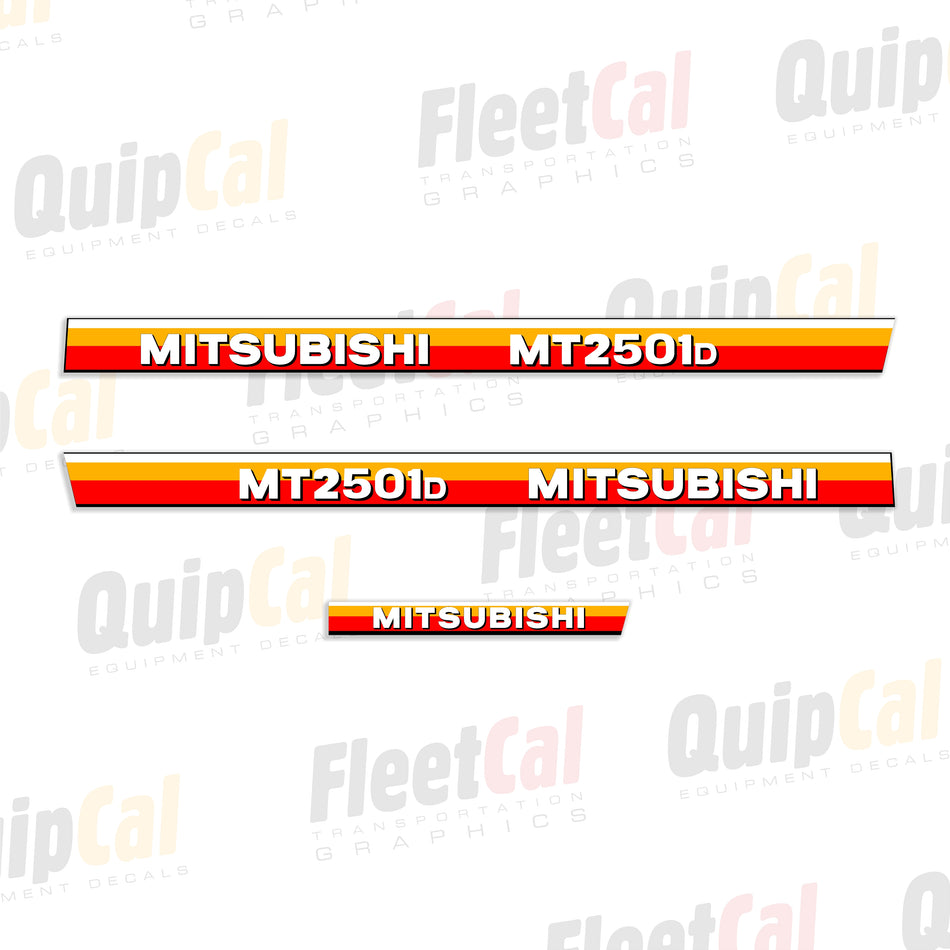 Mitsubishi MT2501D Tractor Hood Decal Set