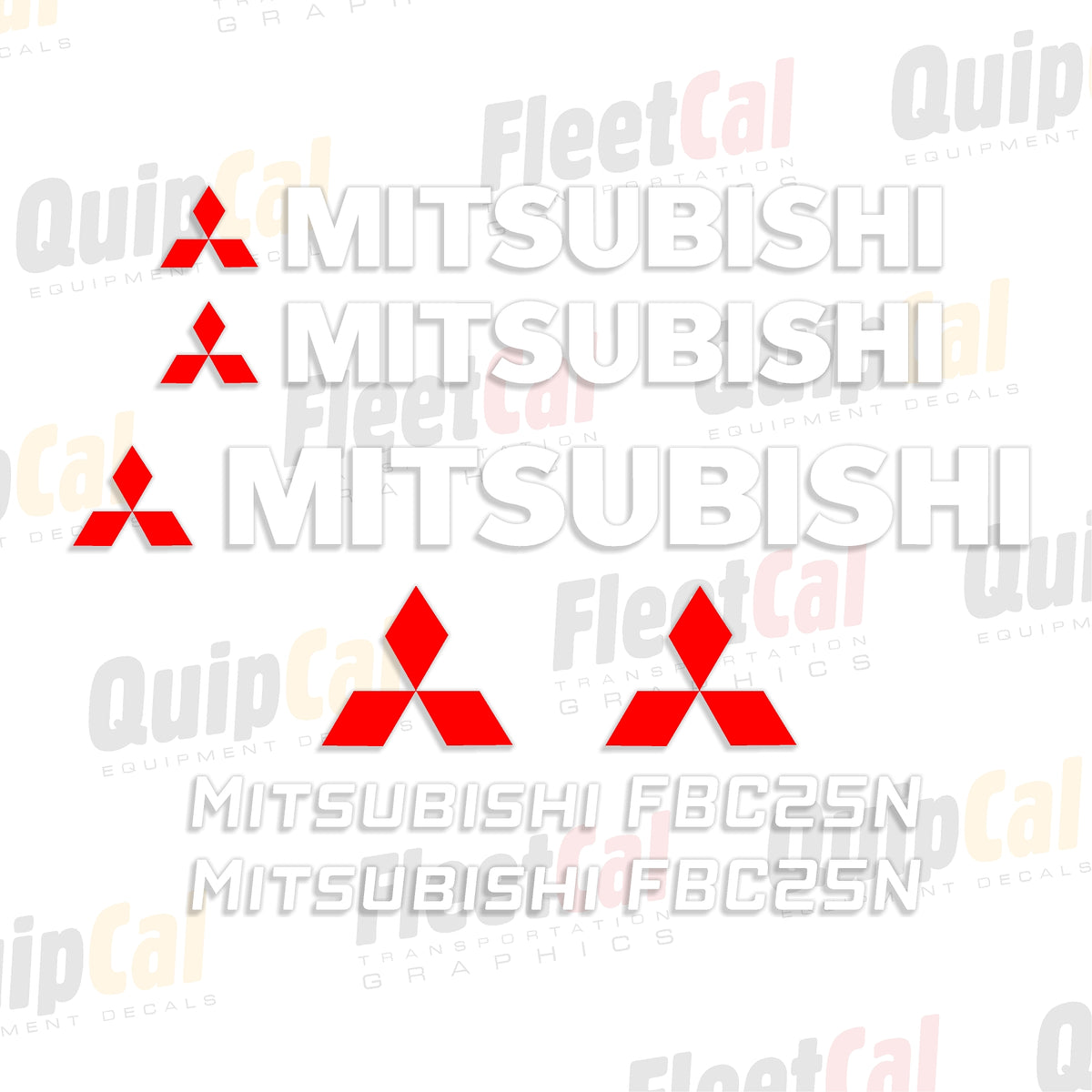 Forkift Lettering Mitsubishi FBC25N Forklift Marking Decal Set – Truck and Equipment Decals