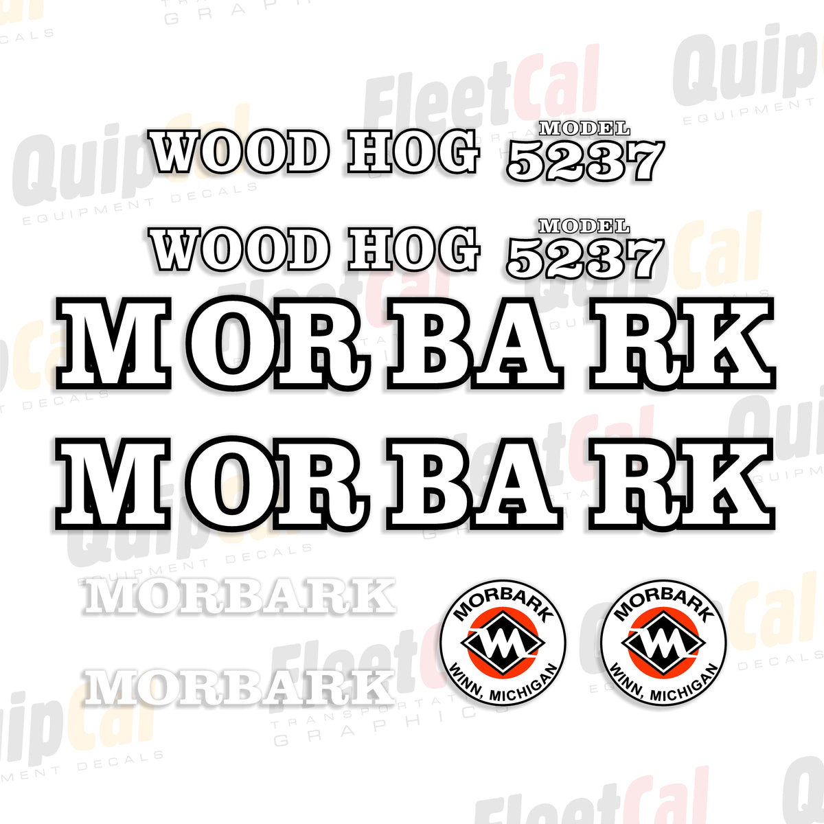Morbark Wood Hog Decals