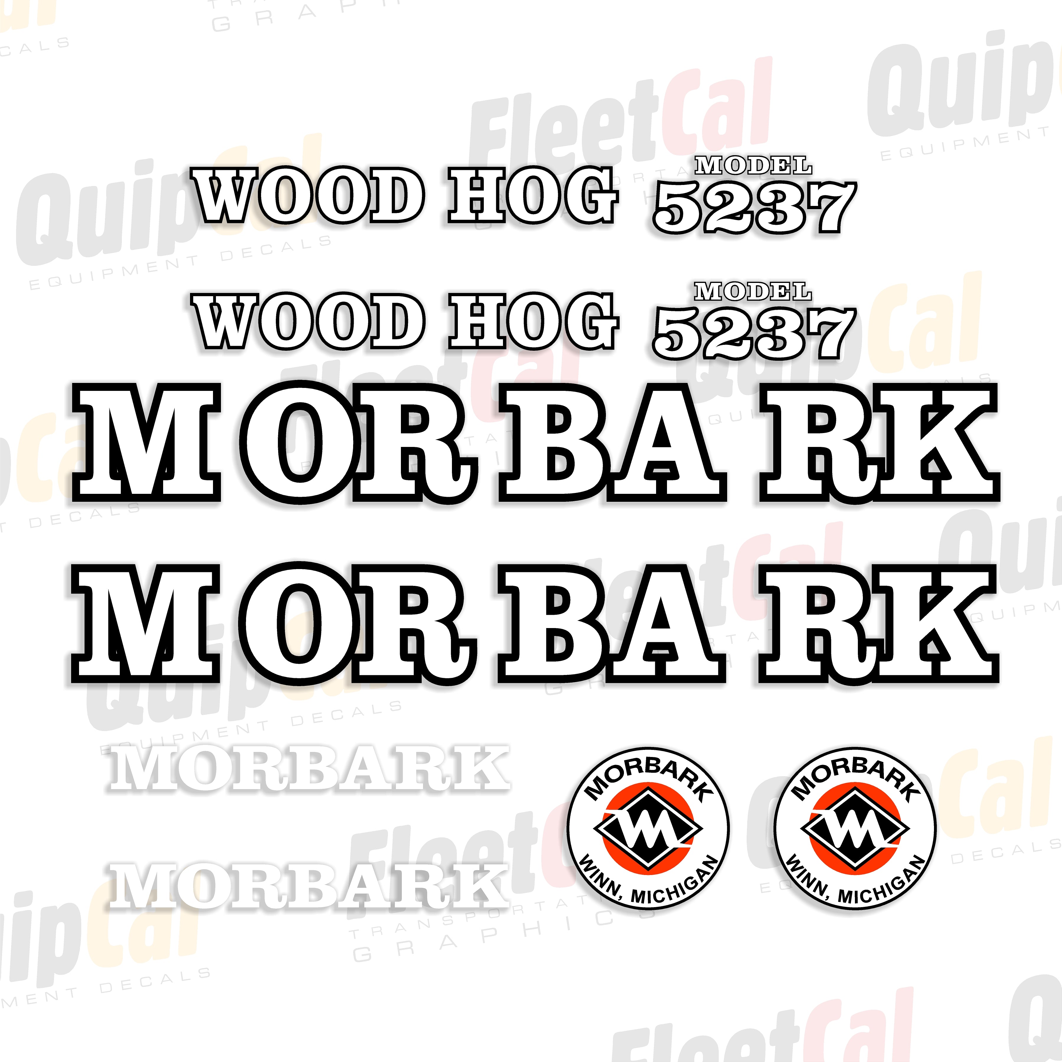 Morbark Wood Hog Decals