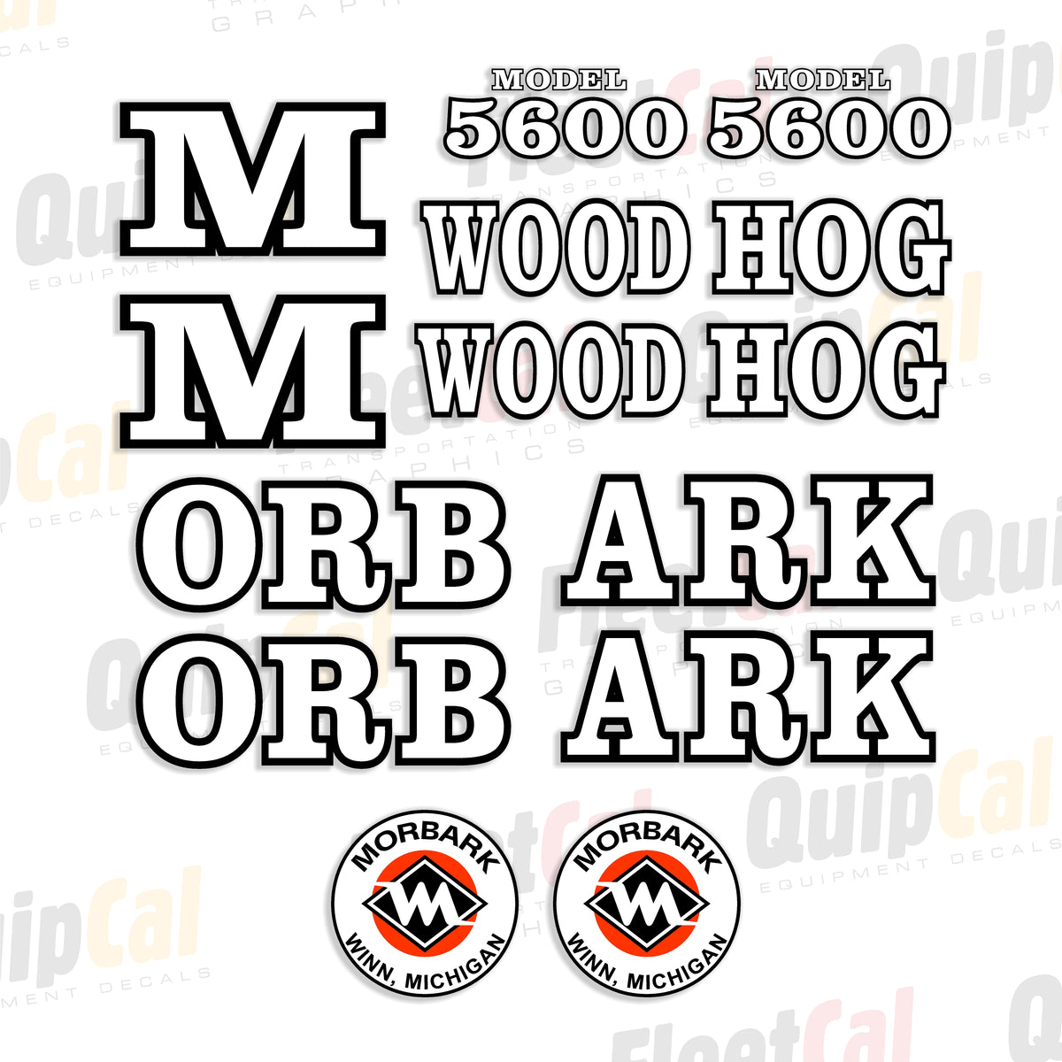 Morbark Wood Hog Decals