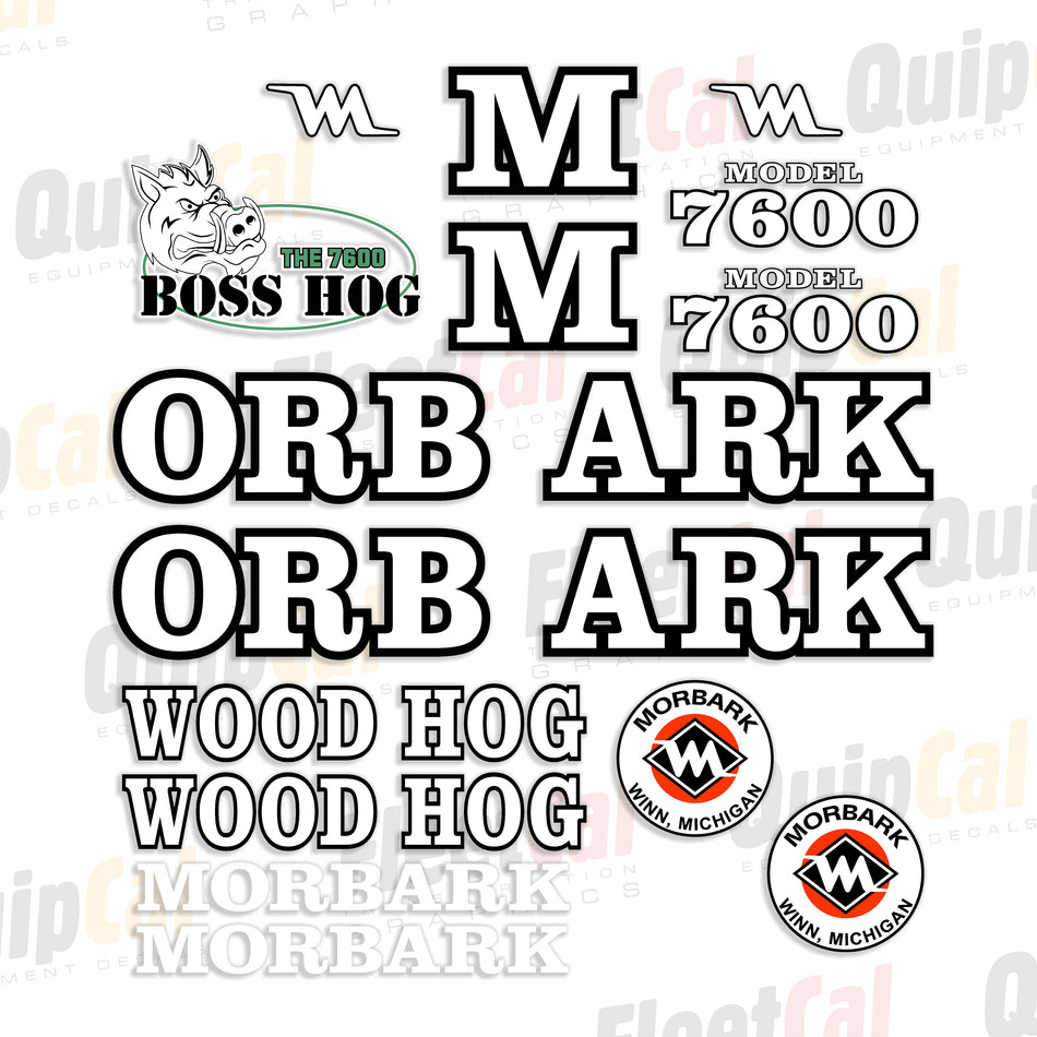 Morbark Wood Hog Decals