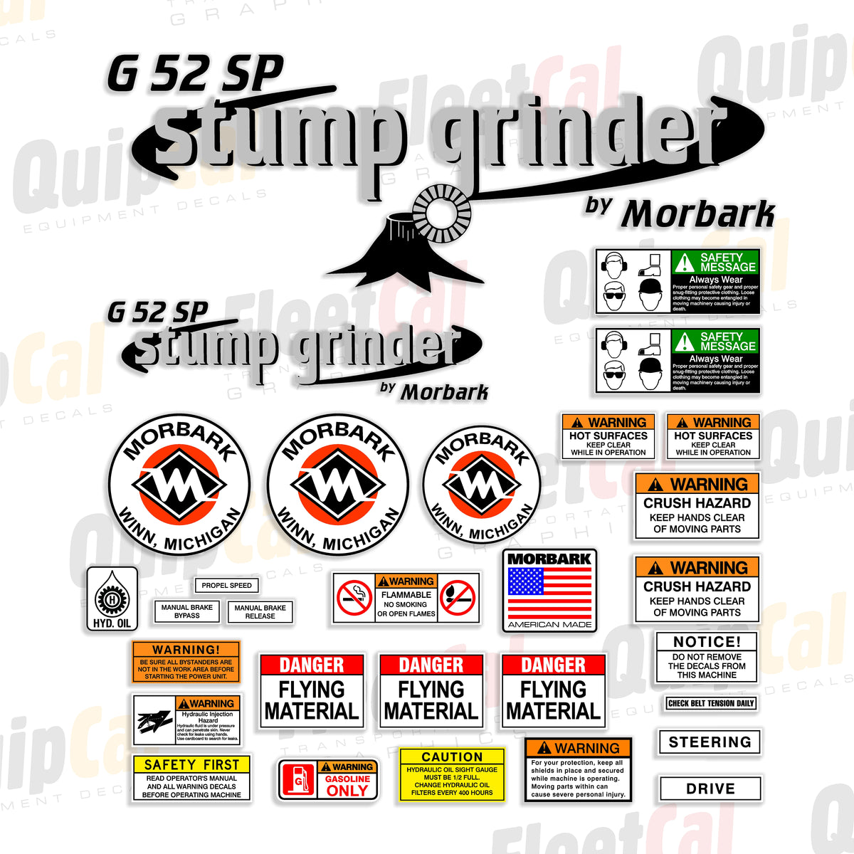 Morbark Stump Grinder Decals