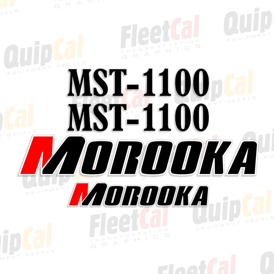 Morooka MST-1100 Crawler Dump Decal Set