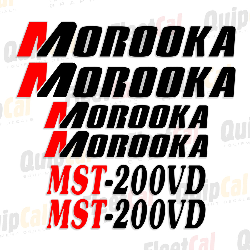 Morooka MST-200VD Crawler Dump Decal Set