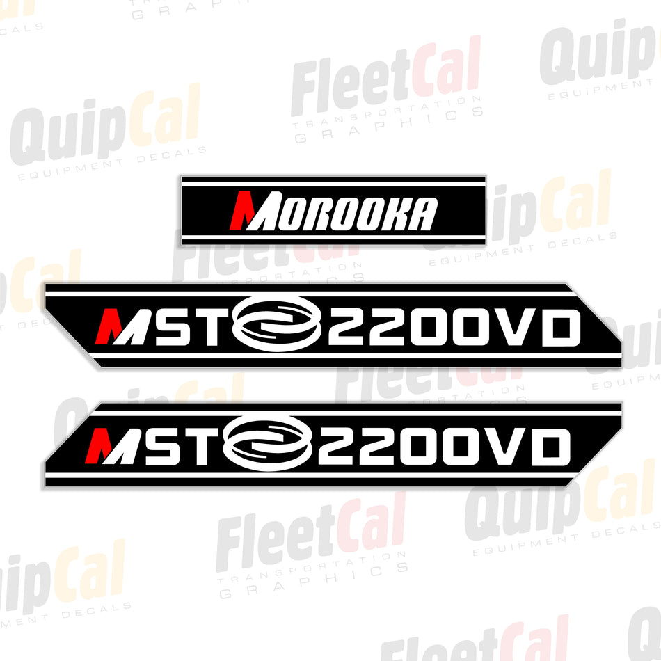 Morooka MST-2200VD Crawler Dump 2011 & Newer Model Decal Set