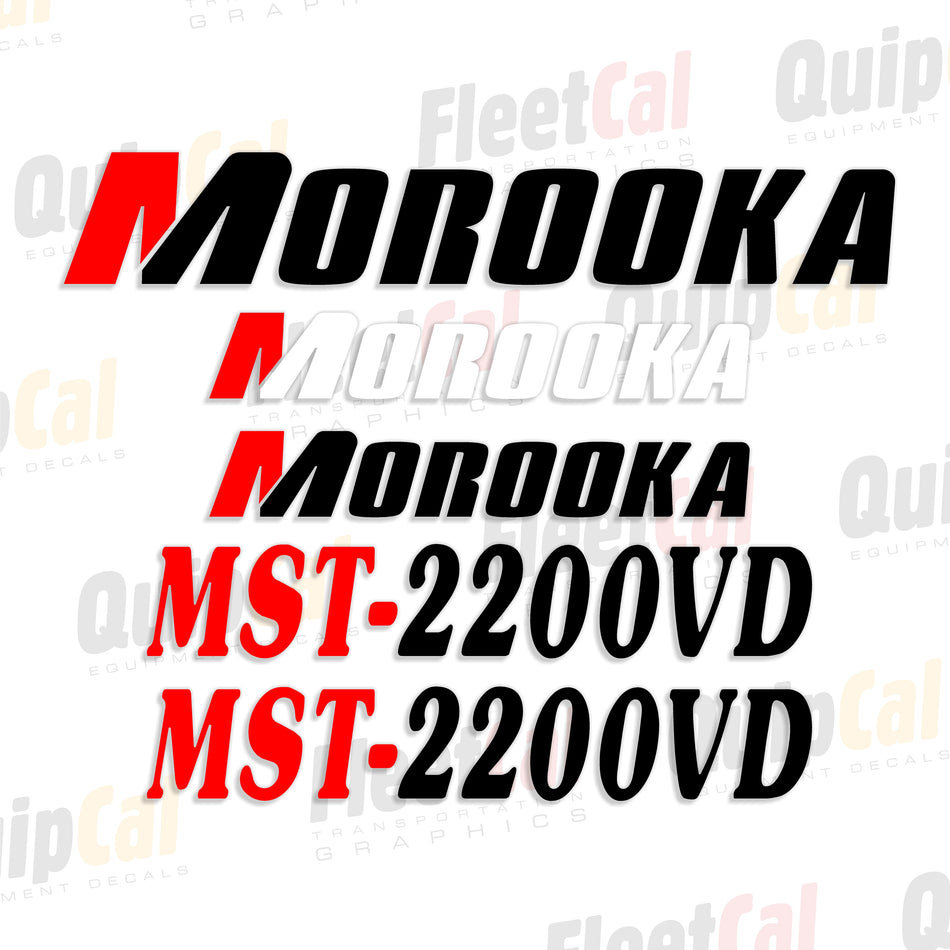 Morooka MST-2200VD Crawler Dump Decal Set