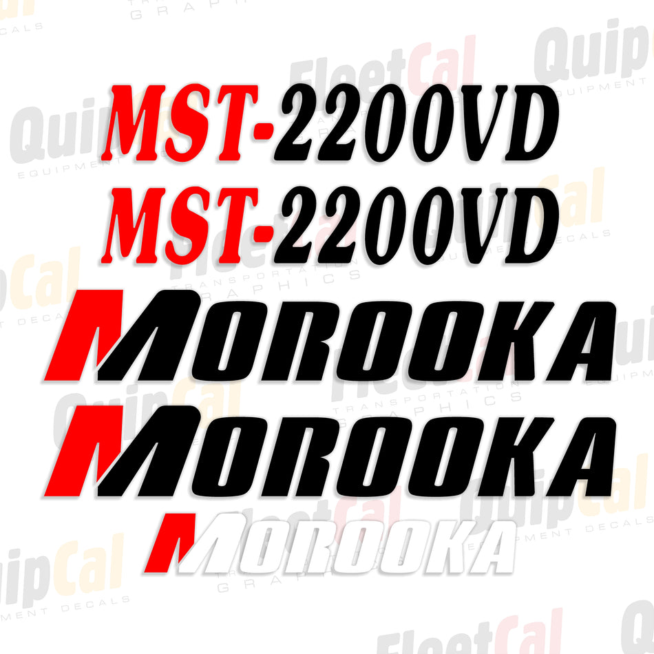 Morooka MST-2200VD Crawler Dump Early Model Decal Set