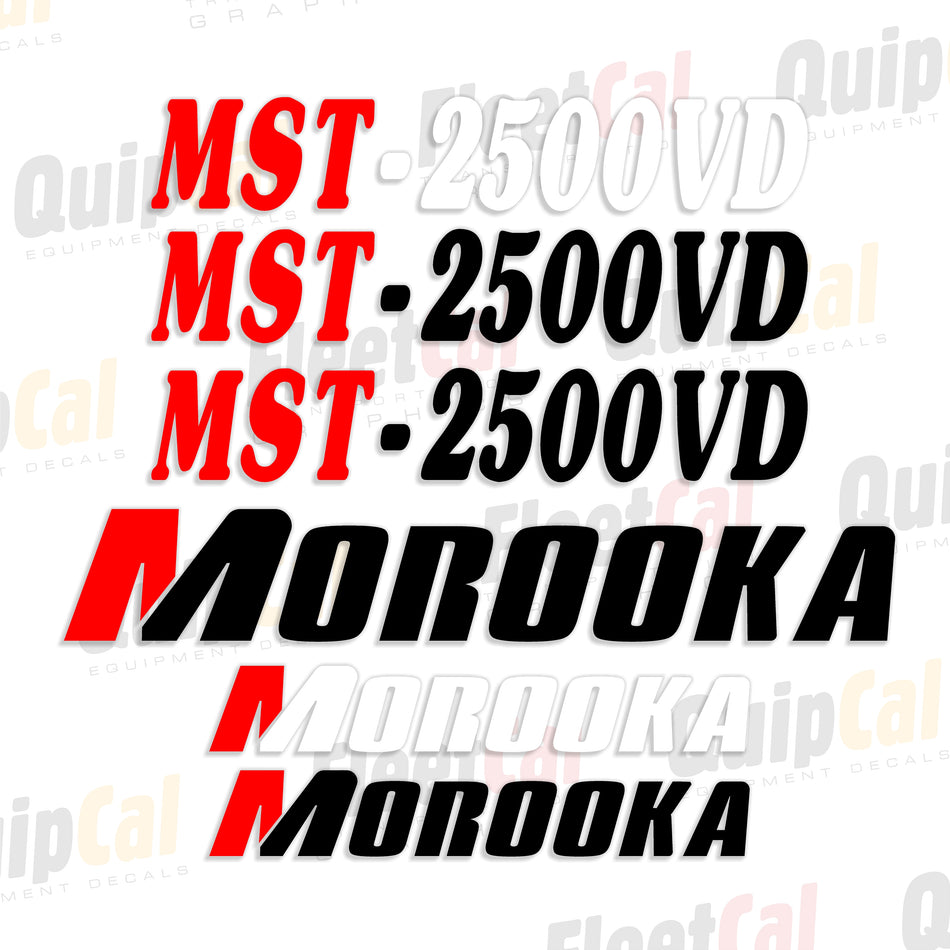 Morooka MST-2500VD Crawler Dump Decal Set