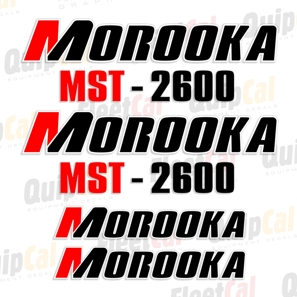 Morooka MST-2600 Crawler Dump Decal Set