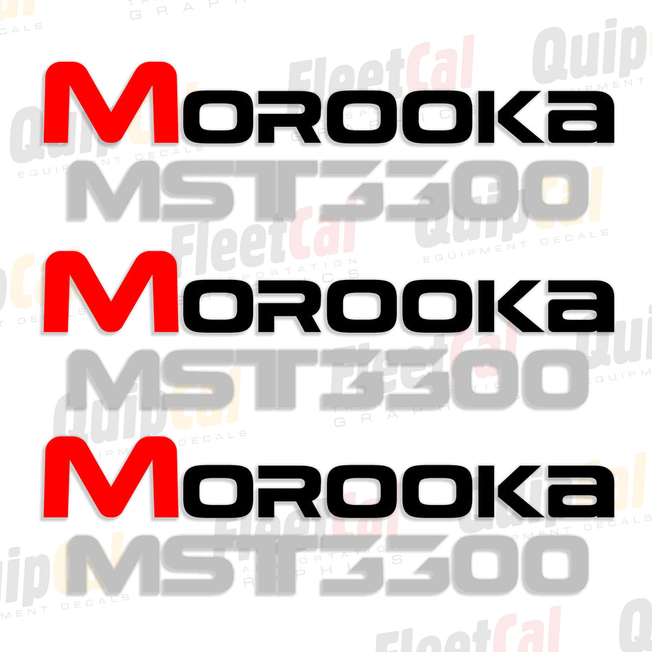 Morooka MST-3300 Crawler Dump Decal Set