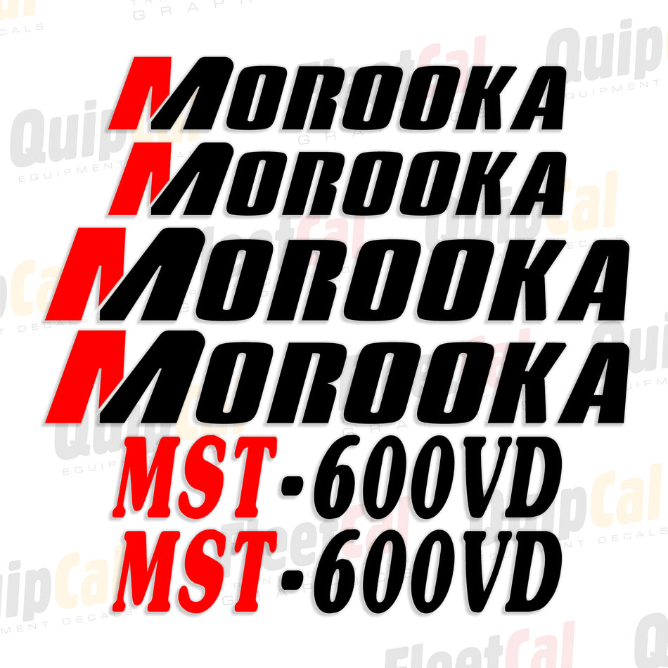 Morooka MST-600VD Crawler Dump Decal Set