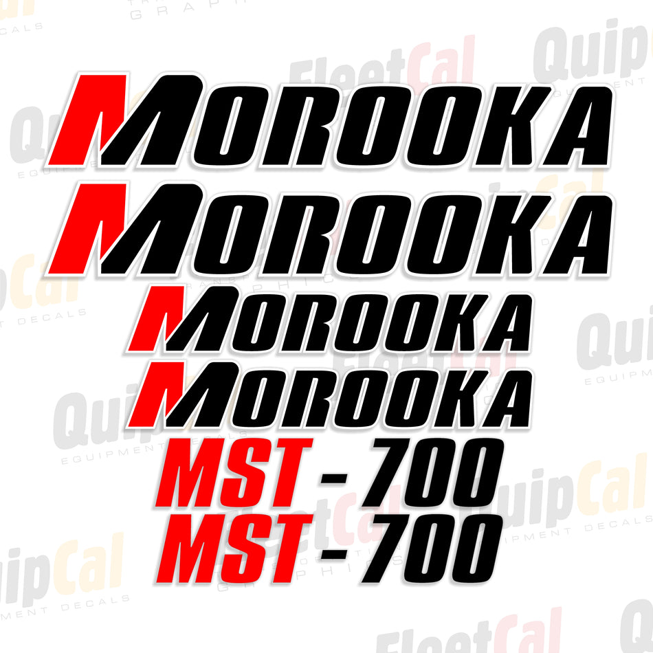 Morooka MST-700 Crawler Dump Decal Set