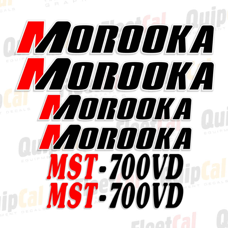 Morooka MST-700VD Crawler Dump Decal Set