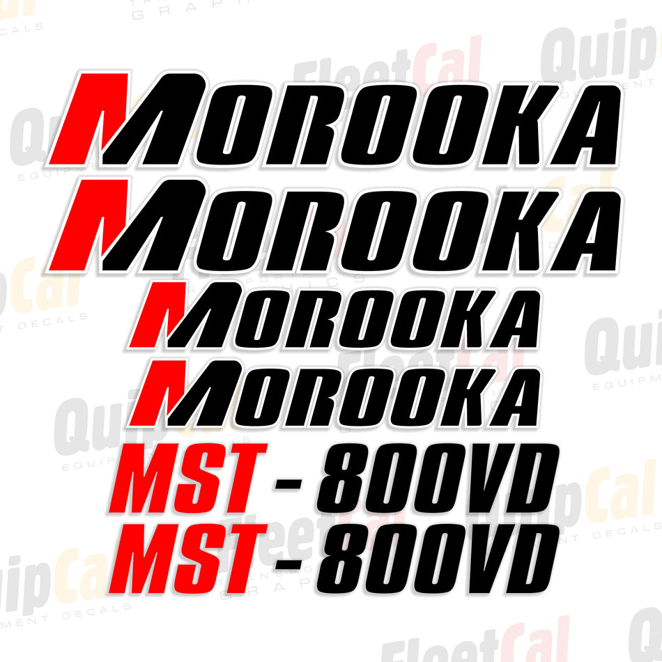 Morooka MST-800VD Crawler Dump Decal Set