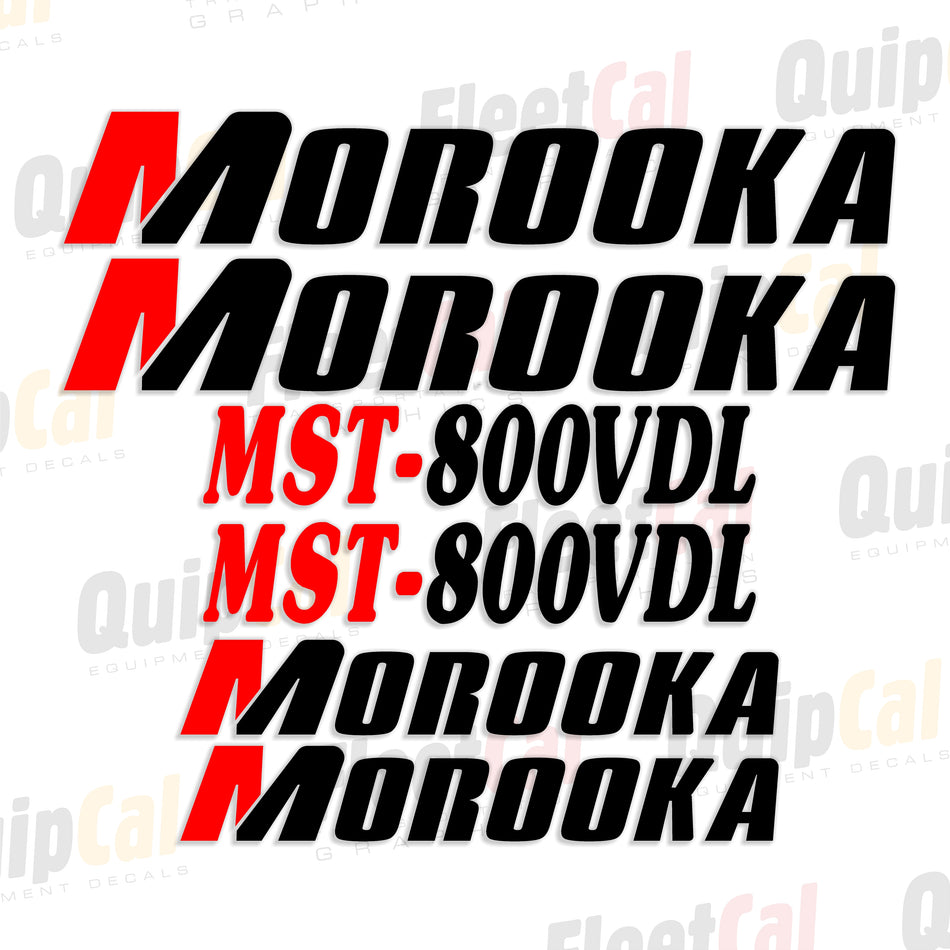 Morooka MST-800VDL Crawler Dump Decal Set
