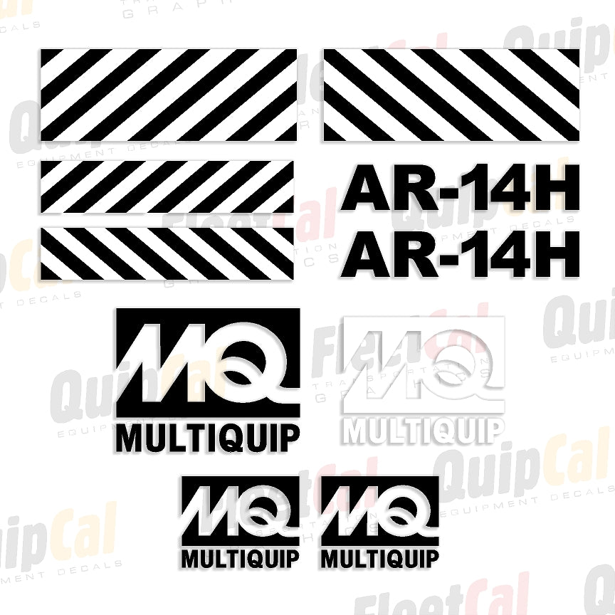 MultiQuip AR-14H Double Drum Roller Marking Decal Set – Truck and ...