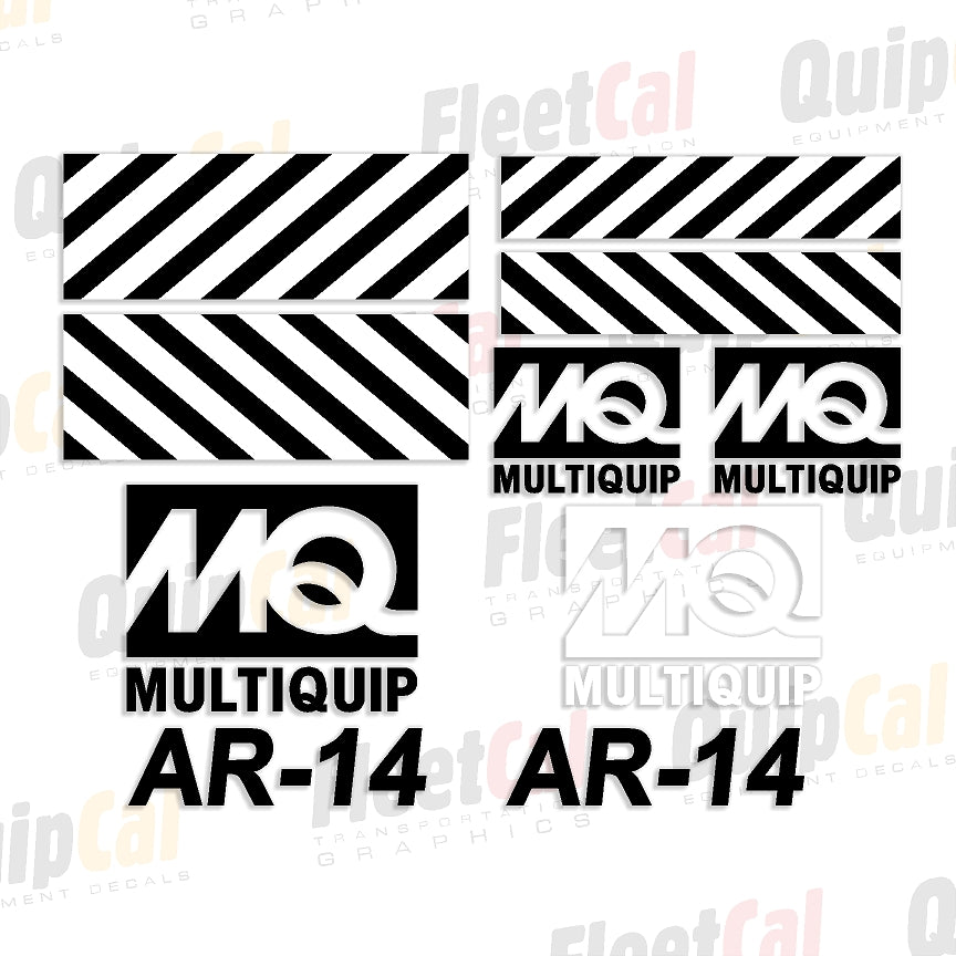 MultiQuip AR-14 Double Drum Roller Marking Decal Set – Truck and ...