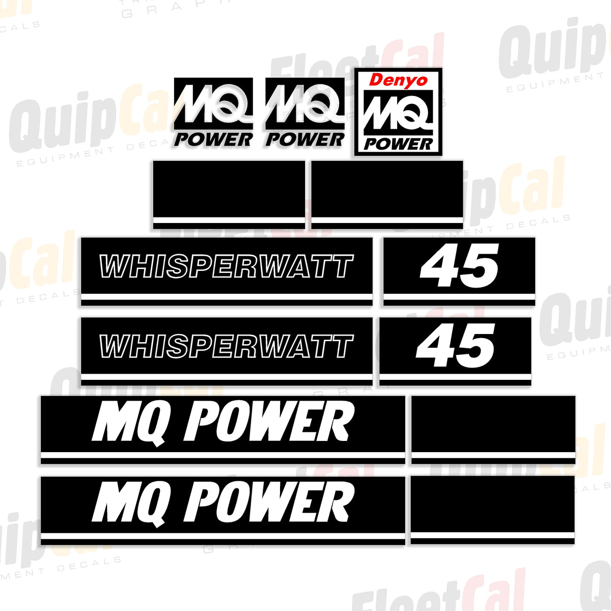 Backup Generator Sticker MultiQuip DCA45SS Generator Marking Decal Set – Truck and Equipment Decals