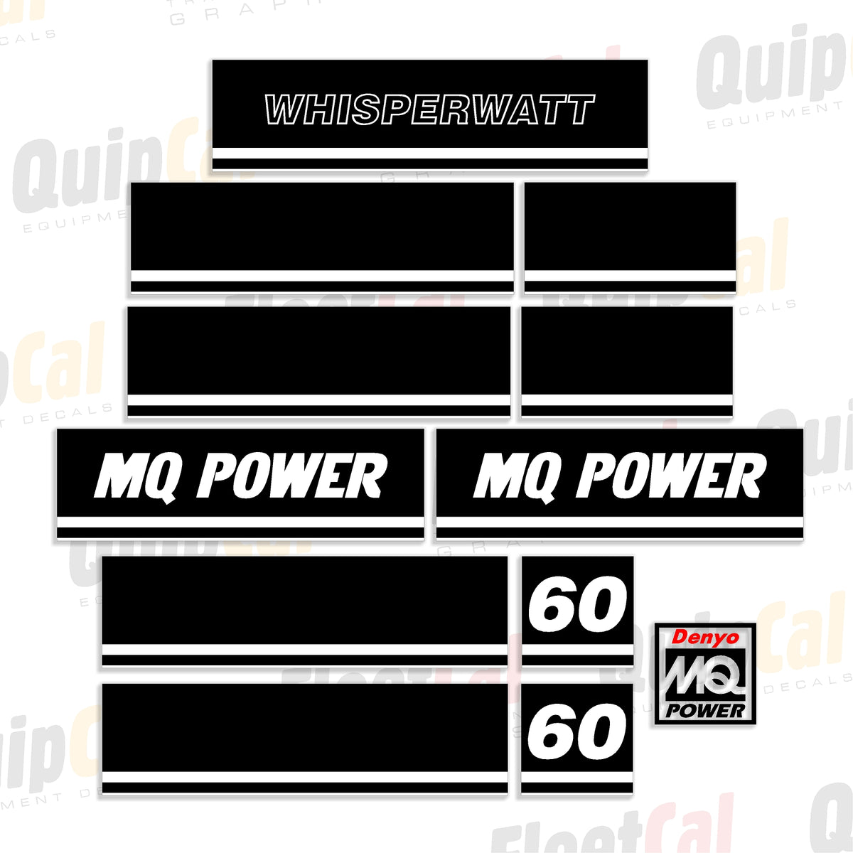 Backup Generator Sticker MultiQuip DCA60SSI Generator Marking Decal Set – Truck and Equipment Decals