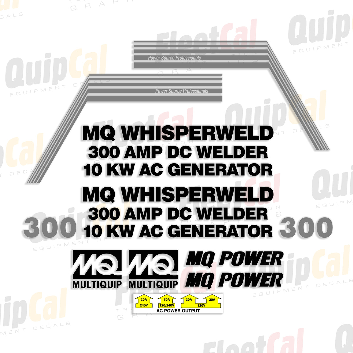 MultiQuip Welder Generator Decals