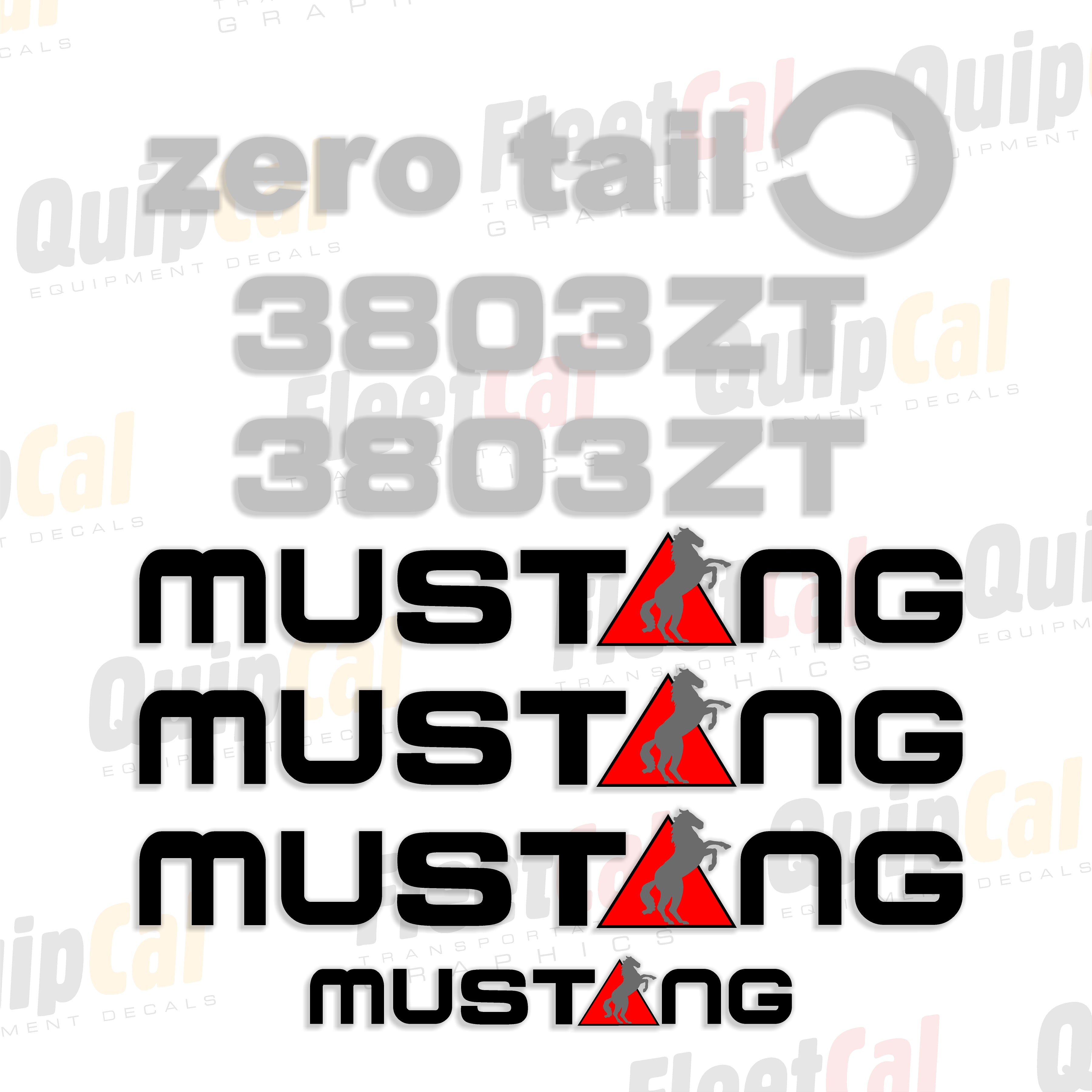 Mustang Mini Excavator Decals
